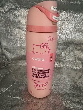 Owala Hello Kitty Pink Insulated Water Bottle with Built-In Straw